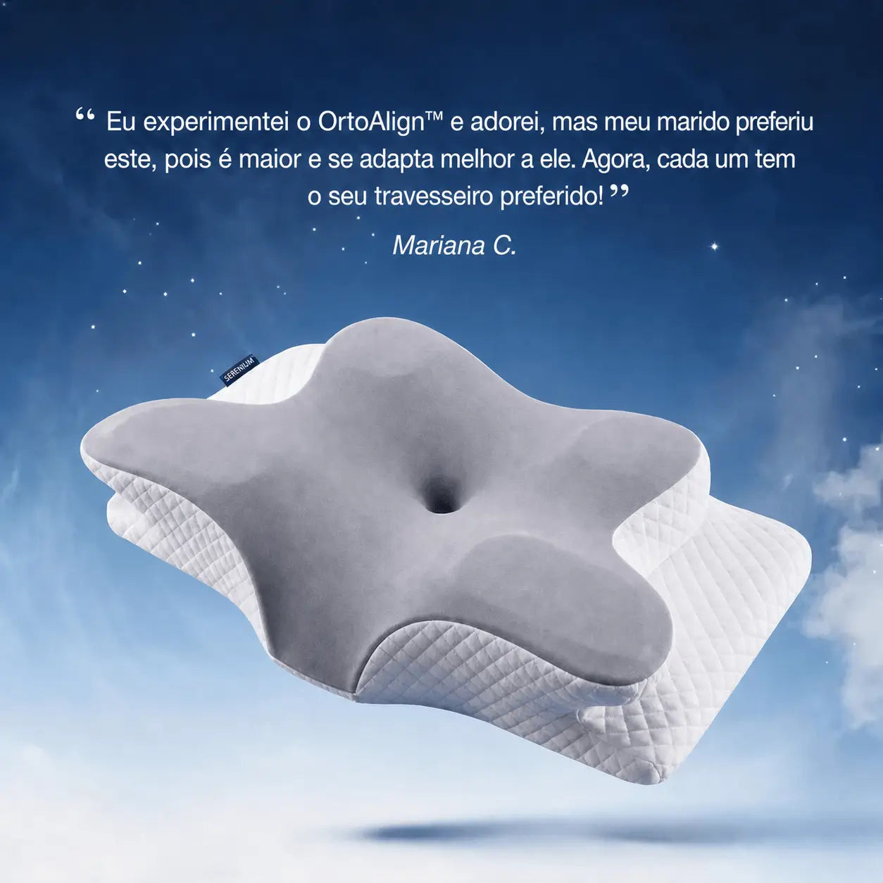 Travesseiro OrtoAlign Serenium® - Espessura Reforçada + Suporte Preciso