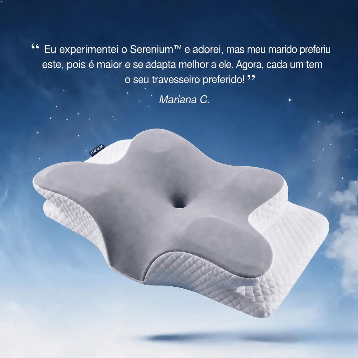 Travesseiro Ortopédico Serenium® - Espessura Reforçada + Suporte Preciso