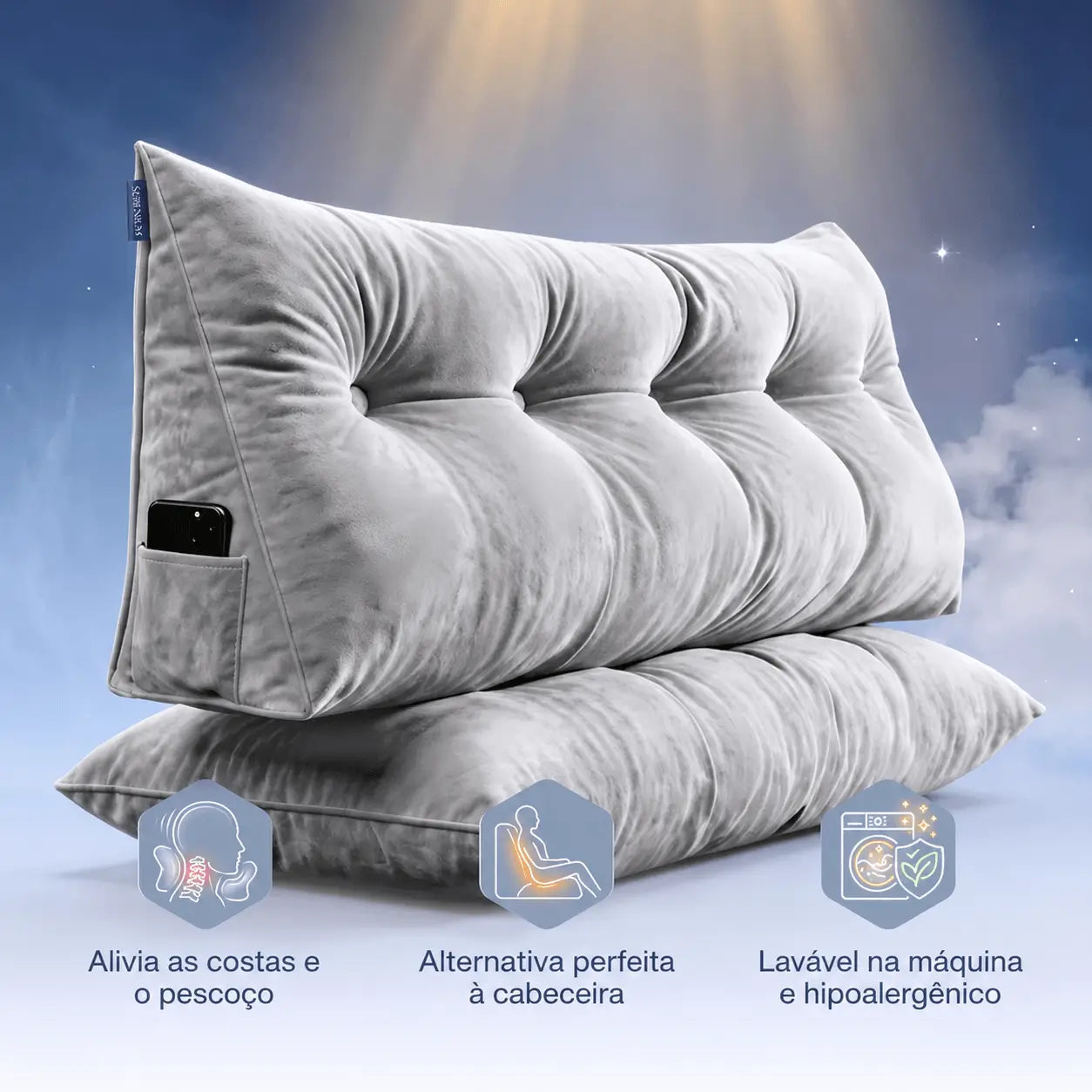 Almofada de Encosto para Cama Serenium©