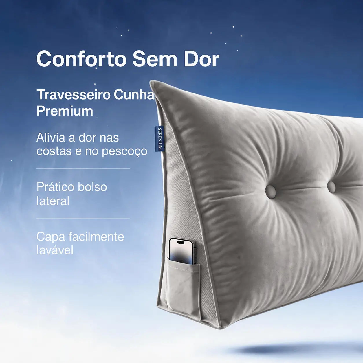 Almofada de Encosto para Cama Serenium©