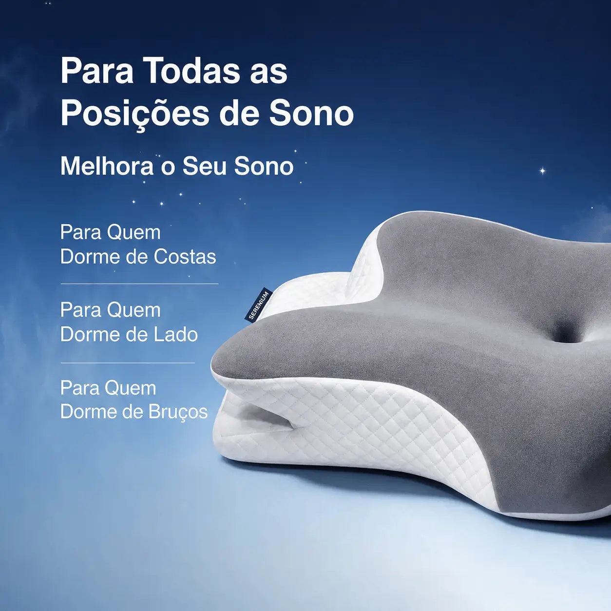 Travesseiro OrtoAlign Serenium® - Espessura Reforçada + Suporte Preciso